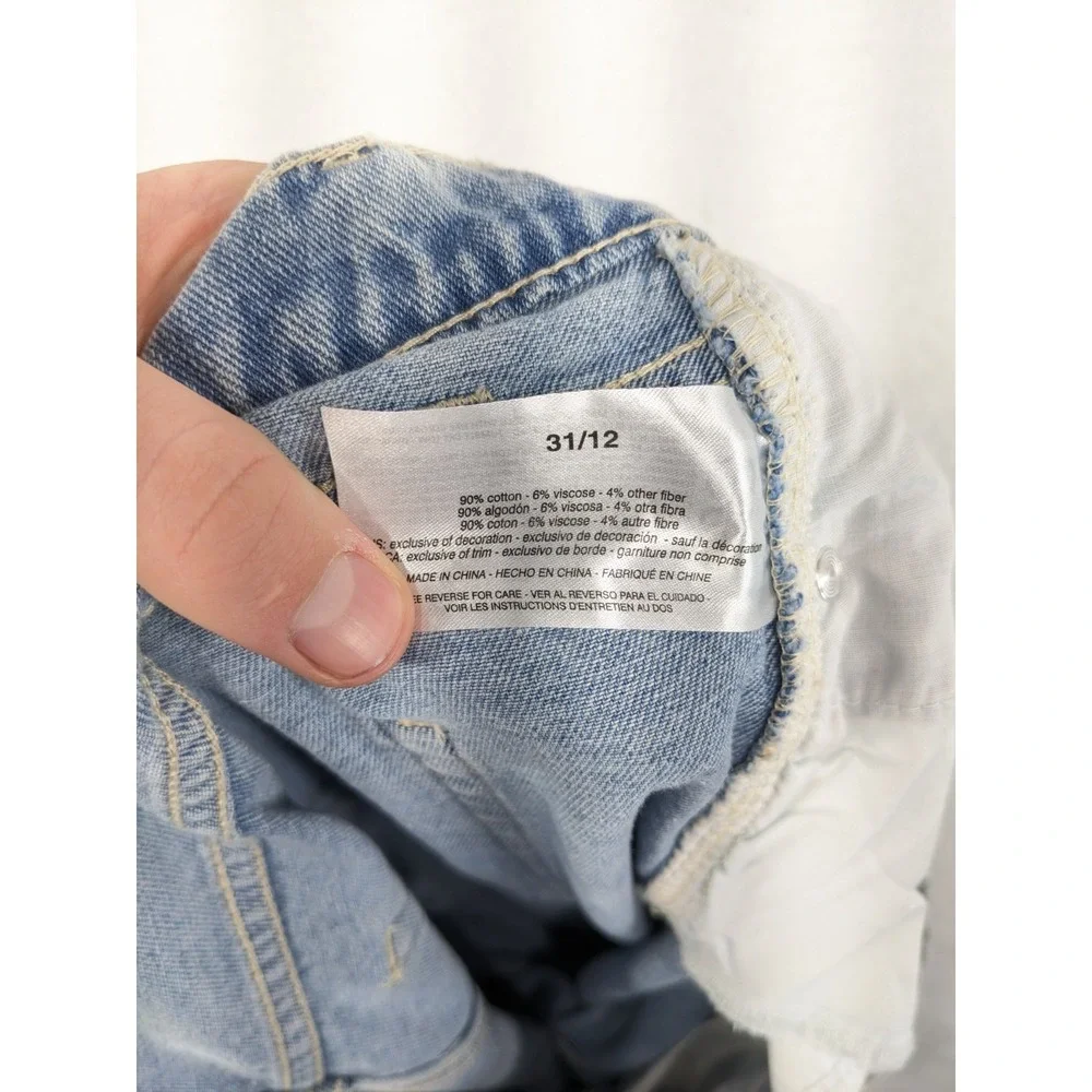 Gloria Vanderbilt Christian Siriano Wide Leg Short Denim‎ Mom Jeans 31/12